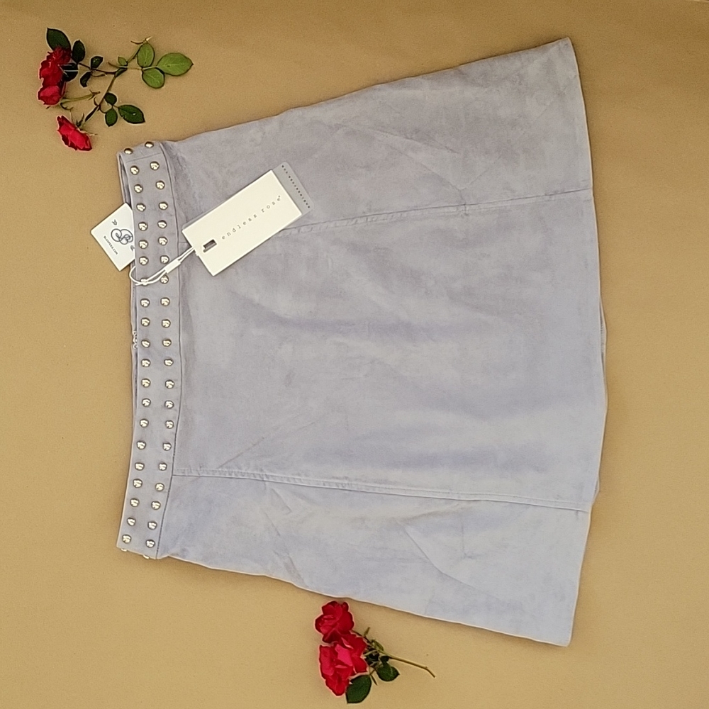 NWT Endless Rose Suede Stud Skirt